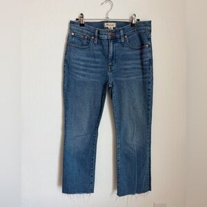 Madewell Mid Rise Kick Out Straight Leg Blue Denim Jeans